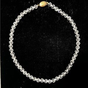 Elegant Swarvoski Clear Beaded Necklace